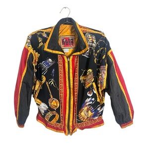 Vintage East West Red/Black Windbreaker 80s Jacket Size S